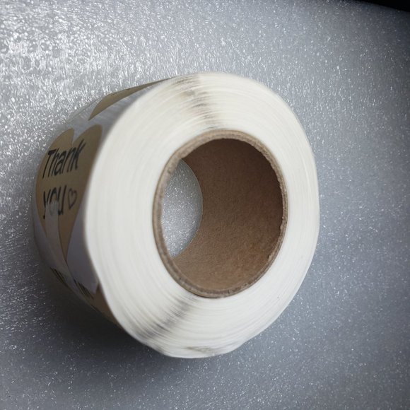 500 pieces Heart Kraft Thank you stickers - Picture 3 of 3